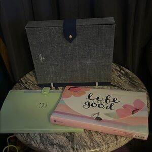 Gray and Pink Document Organizer Set